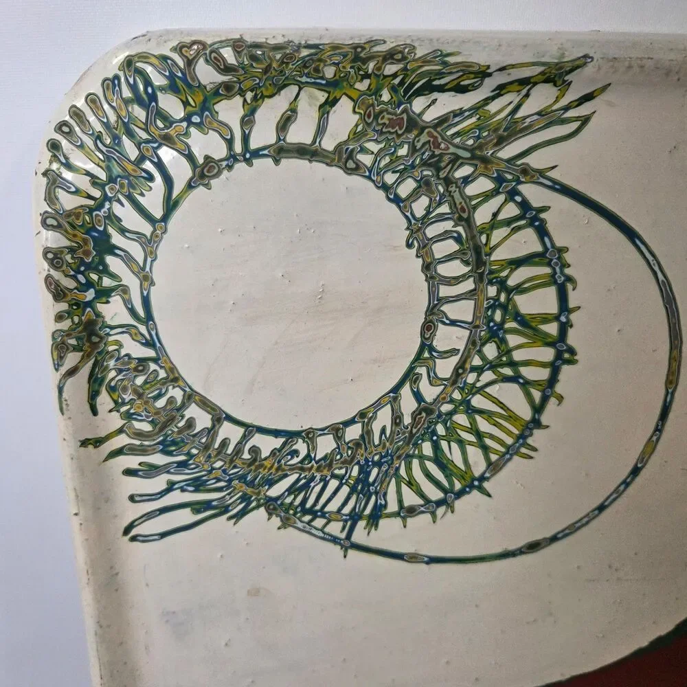 Mid-Century Ohio Industrial Folk Art Outsider Brutalist Celestial Cold Enameled